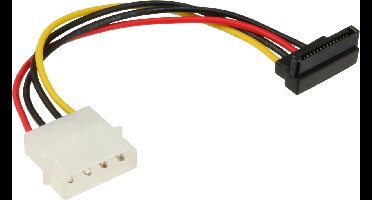 Molex (m) - SATA (v) haaks adapter - 0,15 meter