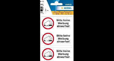 5738 - White - Rectangle - Black on white - 8.4 cm - 12 cm - 3 pc(s)