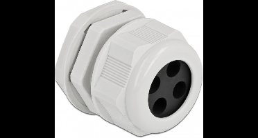 Kabelwartel PG29 voor ronde kabel met vier kabelinvoer grijs 2 stuks