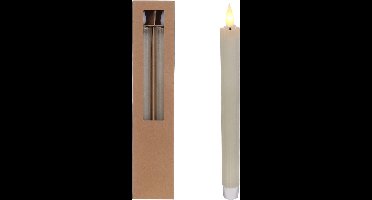 Ideas 4 Seasons - LED dinerkaars - Crème - set van 2