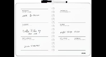 Planbord Week | Magnetisch Whiteboard | Weekplanner | 39,5 x 28 cm + Marker + Magneet