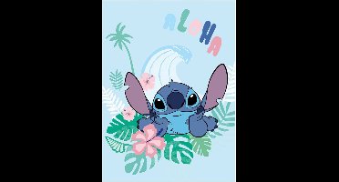 Stitch fleece plaid aloha blue 100 x 150 cm