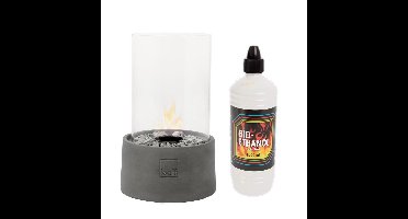 Leeff - Stonefire met fles Bio Ethanol 1 LTR - Sfeerhaard/tafelhaard -tafelhaard - Design