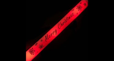 merkloze foam stick rood gekleurd met tekst merry christmas
