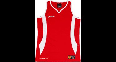 Spalding Jam Basketbalshirt Dames - Rood / Wit | Maat: L