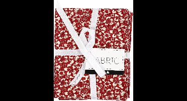 Creativ Company Patchwork Stof 45x55 cm Rood 4 stuks