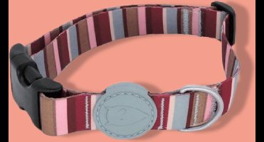 Morso - Halsband Hond Gerecycled Skyline Rood / Roze