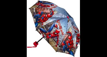 Spider-Man Paraplu, City - Ø 90 x 24/55 cm - Polyester
