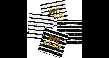 Folat - Servetten - BlackGold HNY - 33 x 33 cm - 20 stuks