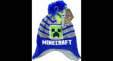 Minecraft Muts Blauw - maat 52