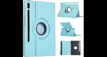 Hoes Geschikt voor Samsung Galaxy Tab S10 FE / S10 Lite / S9 FE / S9 hoes Licht Blauw – Hoes Geschikt voor Samsung Galaxy Tab S10 FE / S10 Lite / S9 / S9 FE tablet hoes – 360° draaibaar bookcase - Ntech