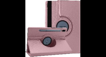 Hoes Geschikt voor Samsung Galaxy Tab S10 FE / S10 Lite / S9 FE / S9 hoes Rose Goud – Hoes Geschikt voor Samsung Galaxy Tab S10 FE / S10 Lite / S9 / S9 FE tablet hoes – 360° draaibaar bookcase - Ntech