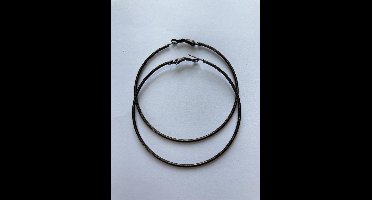 PieKa Oorbelringen Donker Bruin Frosted 70mm 1 paar