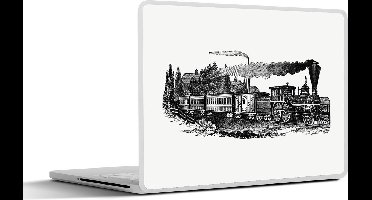 Laptop sticker - 14 inch - Vintage - Trein - Stoomtrein - 32x5x23x5cm - Laptopstickers - Laptop skin - Cover