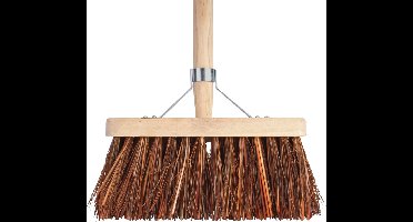 Talen Tools - Bezem - 28 cm - Natuurvezel haren - Steel 140 cm