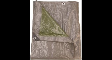 Talen Tools - Dekzeil - 140 gr/m2 - 6 x 10 m - Grijs/Groen