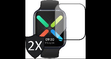 Screenprotector geschikt voor Oppo Watch 2 42 mm - Full Screen Protector - 2 Stuks