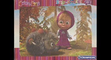 Clementoni supercolor puzzel 15 Masha and the bear
