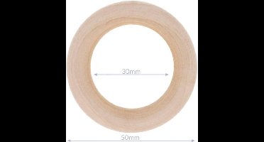 Houten ring 50mm