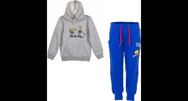 Minions Joggingpak / trainingspak - HAHAHA - grijs/blauw - maat 92/98 (3 jaar)