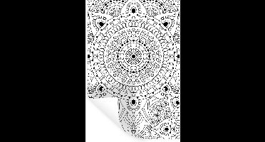 Muurstickers - Sticker Folie - Mandala - Bloemen - Bohemian - 20x30 cm - Plakfolie - Muurstickers Kinderkamer - Zelfklevend Behang - Zelfklevend behangpapier - Stickerfolie