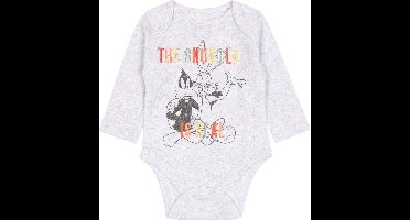 Grijs-witte set: rompertje, body, slabbetje, muts Bugs Bunny DISNEY OEKO-TEX 0-1 m 50 cm