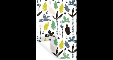 Muurstickers - Sticker Folie - Jungle - Boom - Bladeren - Patronen - 20x30 cm - Plakfolie - Muurstickers Kinderkamer - Zelfklevend Behang - Zelfklevend behangpapier - Stickerfolie