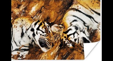 Poster Tijger - Boom - Natuur - 30x20 cm