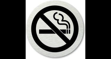 GS quality products deurschild zelfklevend rvs niet roken