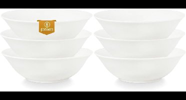vtwonen - Kommen - Porselein - Wit - 18 cm - Set van 6
