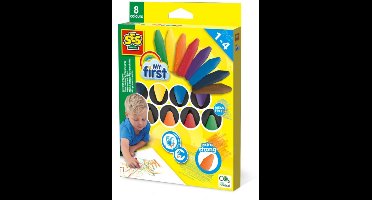 SES Creative - My First - krijt - 8 kleuren - sterke punt – kleuren voor peuters - goed uitwasbaar – 1 tot 4 jaar