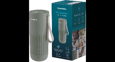 Homedics WhisperPure Mini Luchtreiniger Draadloos - HEPA en Koolstof Filter - Tot 8 uur Batterijduur - Draagbare Air Purifier voor Auto en Thuis - Stil 17-34 dB - Met Olietray - 3 Ventilatiestanden - Groen