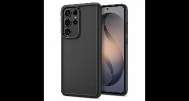 Geschikt voor Samsung Galaxy S26 Ultra Hoesje - Siliconen Matte Back Cover - Zwart