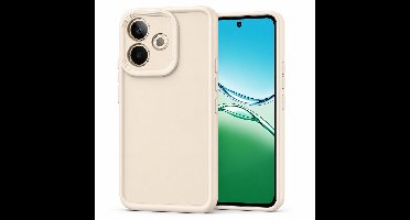 Geschikt voor Oppo A5 Pro 4G / 5G Hoesje - Siliconen Matte Back Cover - Creme