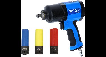 BRILLIANT TOOLS pneumatische slagmoersleutel 1/2" 1.450 Nm i...