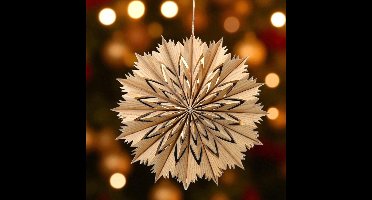 Hangende Kerstster van Papier - Rond Design - 40 cm