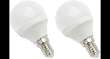 Spectrum LED Kogellamp E14 6W - 230V - 520 Lumen - 3000K Warm wit - Gezellig licht - Energiezuinig - 2 stuks