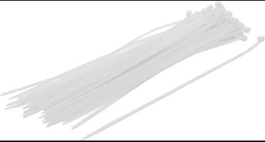 BGS Kabelbinder assortiment - wit - 4,8 x 300 mm - 50 delig