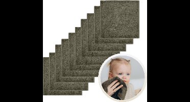 Funnies Spuugdoekjes 10-Pack Forest - Set van 10 Zachte Spuugdoeken, Monddoekjes, Kwijldoekjes - 30x30 cm - 100% Katoenen Badstof - Absorberend, Sneldrogend en Zacht - Wasmachinebestendig - Perfect voor Gevoelige Babyhuid bij Voeden en Kwijlen