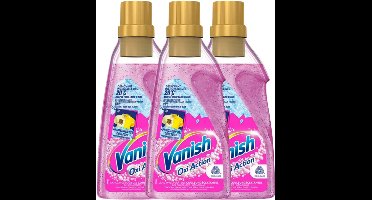 Vanish Oxi Action Wasbooster Gel – Vlekverwijderaar – 3 x 750 ml – Nieuwe Formule – Zonder Bleekmiddel – Anti-Geuroplossing – Geschikt voor Wol & Zijde