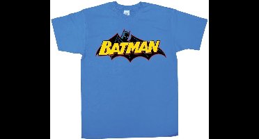 Batman Retro Logo T-Shirt Blue-L