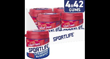 Sportlife strawberry & blueberry pot - aardbei & bosbessensmaak - 4x99g
