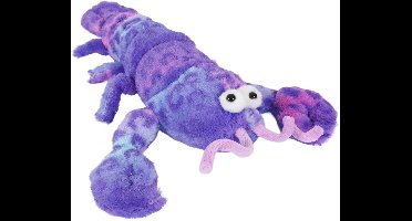 Pia Soft Toys Knuffeldier Kreeft - zachte pluche stof - paars - kwaliteit knuffels - 33 cm - Kreeften