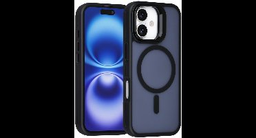 TUNIQ Back cover voor iPhone 16 - MagSafe - Met Camerastand - Zwart