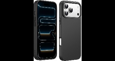 iPhone 17 Pro - Hoesje backcover Shockproof siliconen Zwart