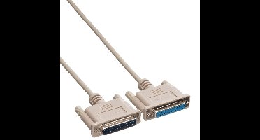 Premium seriële RS232 verlengkabel 25-pins SUB-D (m) - 25-pins SUB-D (v) / gegoten connectoren - 20 meter