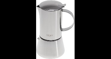 Camry CR 4425 RVS Moka Pot – 6 Kops Espresso Percolator – Geschikt voor Inductie, Gas, Keramisch & Halogeen – 350ml – Veiligheidsventiel – Koffiepot