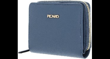PICARD Leren portemonnee Java 1 Wallet Denim blauwgrijs