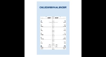 Castelli - omlegweekkalender op schild 2026 - 2-weekskalender - ringband - met wire-o-binding - made in Holland - neutrale uitvoering