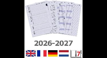 Kalpa 6206-26-27 210 x 144 mm A5 Agenda-invoegingen 1 Week per 2 Paginas EN DE FR NL 2026 2027